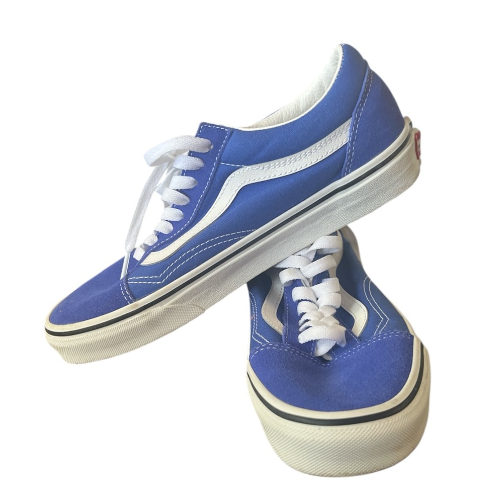 Vans Blue and White Old Skool Sneakers - Picture 2 of 5